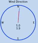 Wind direction gauge
